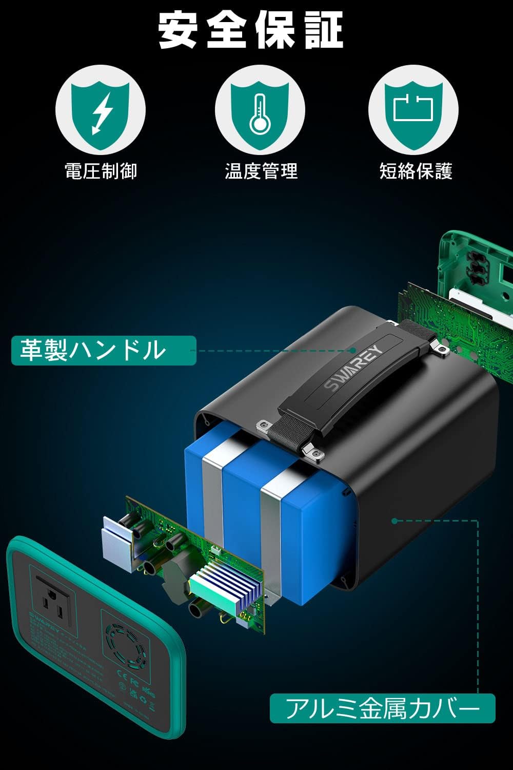 SWAREY_ポータブル電源 S2401_商品説明画像_06